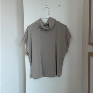 Evereve Tan Cowl Neck Top